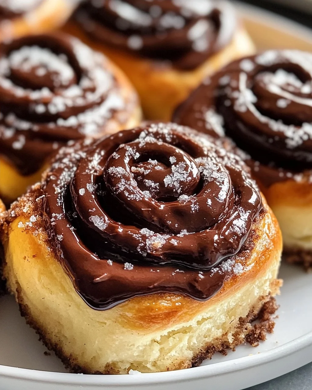 Unwiderstehliche Schoko-Zimtschnecken mit cremiger Fudge-Glasur