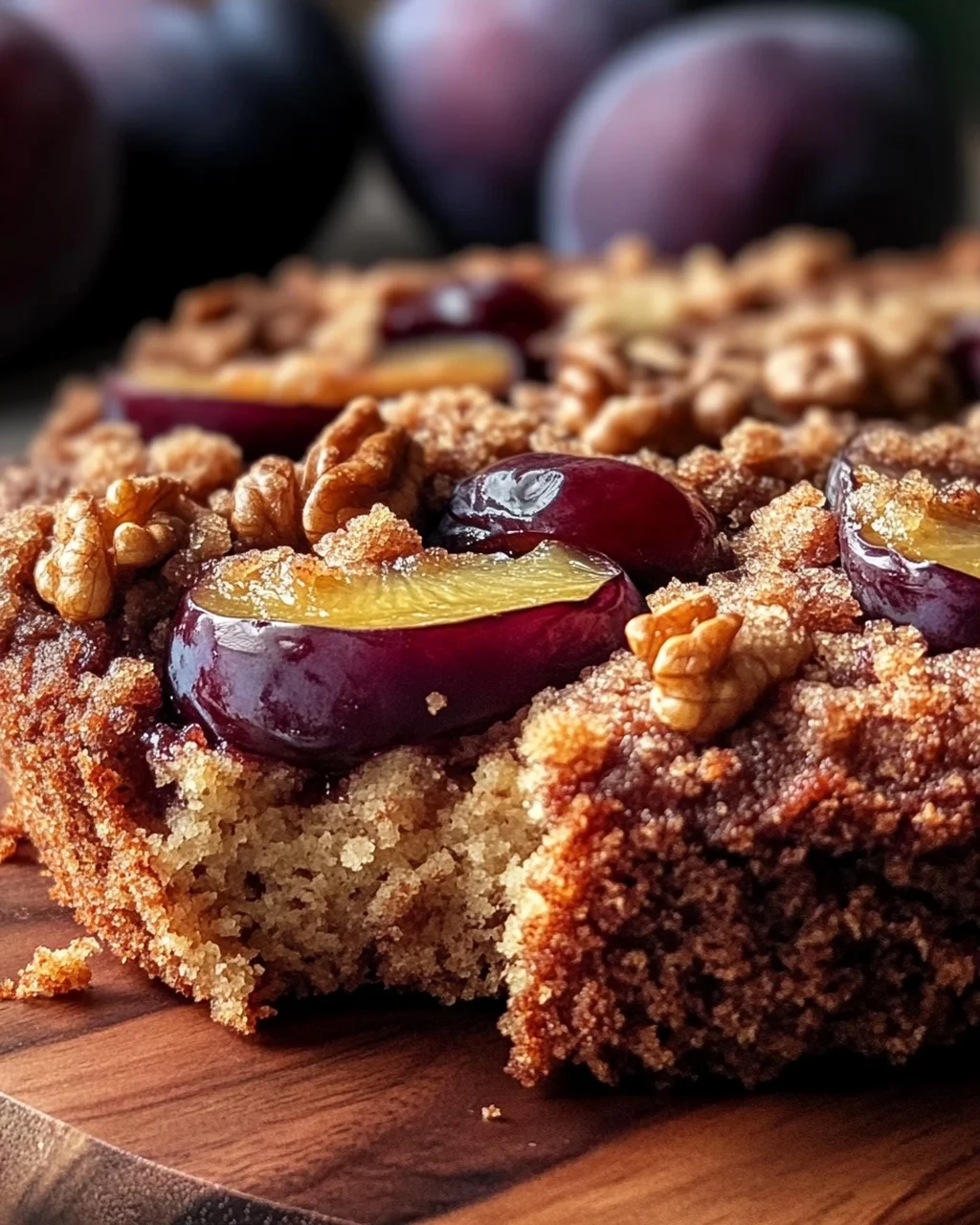 Walnuss-Zwetschgenkuchen mit Zimt-Streuseln