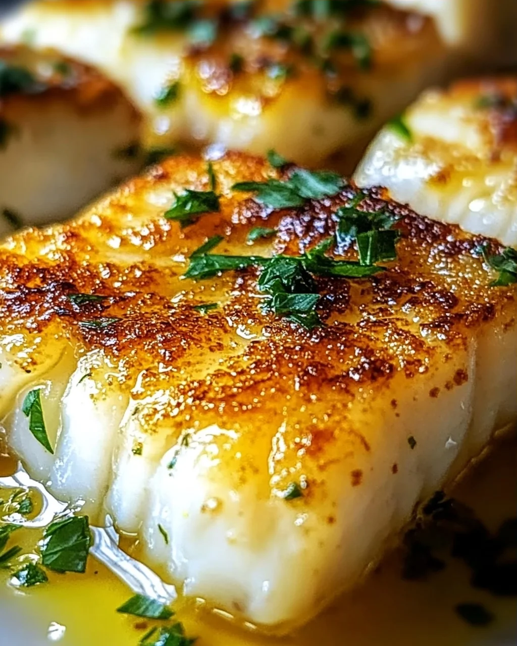 Zitronen-Knoblauch-Butter-Kabeljau mit Knuspriger Haut